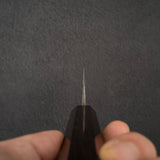 安立打刃物 青紙スーパー 槌目 黒打ち 牛刀 180mm