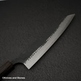 安立打刃物 青紙スーパー 槌目 黒打ち 牛刀 210mm