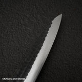 安立打刃物 青紙スーパー 槌目 黒打ち ペティナイフ 120mm