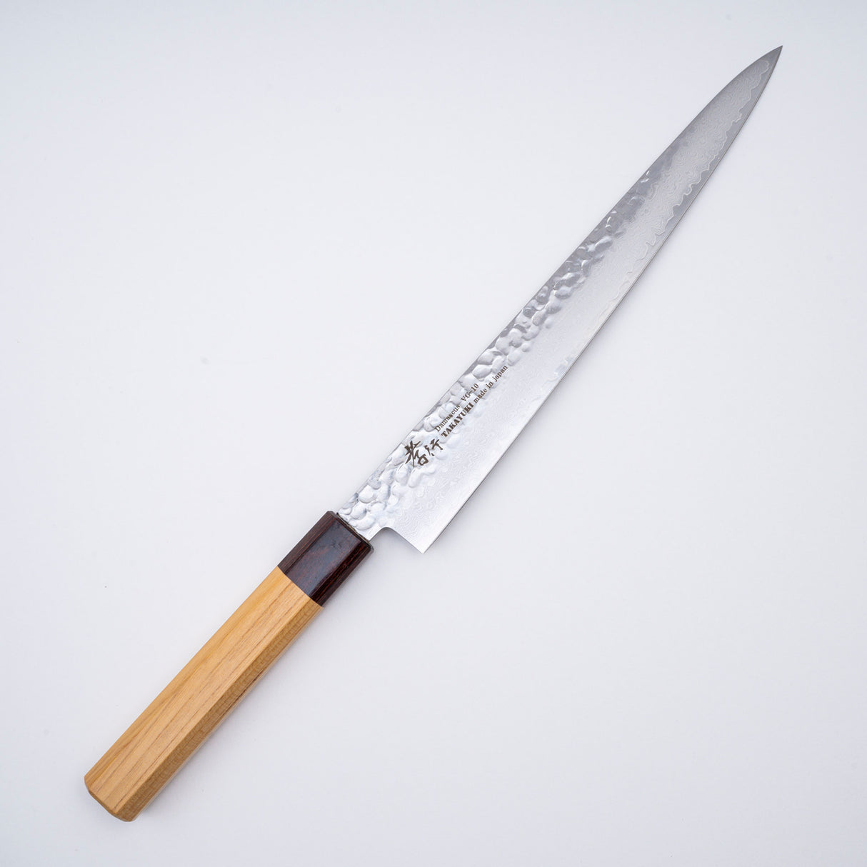青木刃物製作所 V金10号 33層槌目ダマスカス 筋引 240mm 和柄