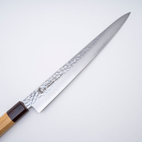 青木刃物製作所 V金10号 33層槌目ダマスカス 筋引 240mm 和柄