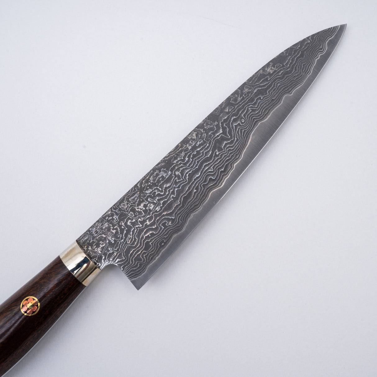 田中一之刃物製作所 スーパーゴールド2 ブラックダマスカス ペティナイフ 135mm