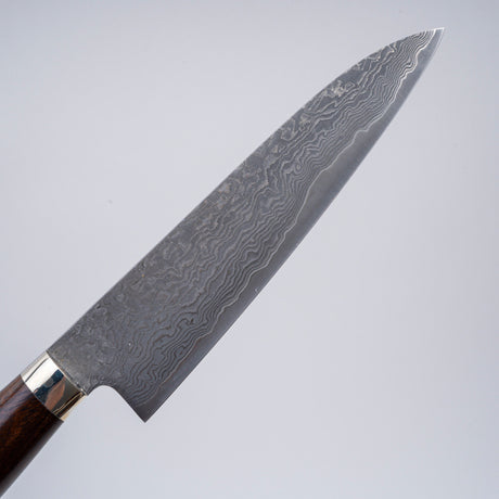 田中一之刃物製作所 スーパーゴールド2 ブラックダマスカス ペティナイフ 135mm