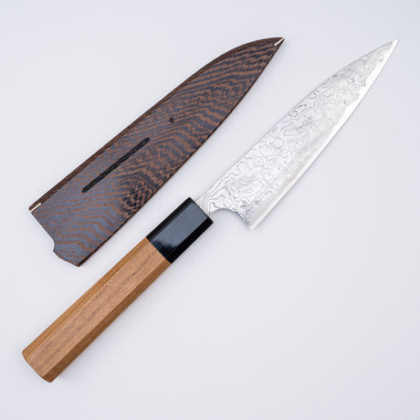 佐治打刃物 スーパーゴールド2 ダイヤモンドダマスカス ペティナイフ 130mm