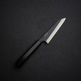 二唐刃物鍛造所 スーパーゴールド2 黒打ち 両刃 槌目 骨スキ 150mm エボニー