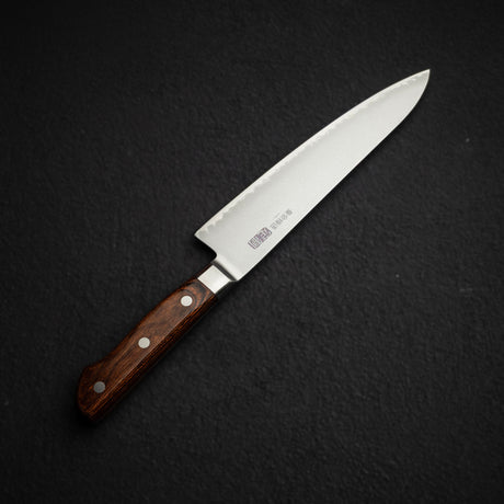玉鋼 京都 63層ダマスカス 牛刀 210mm 木製ハンドル アウトレット