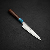 黒﨑打刃物 国産栄 AS ペティナイフ 130mm ターコイズ口金