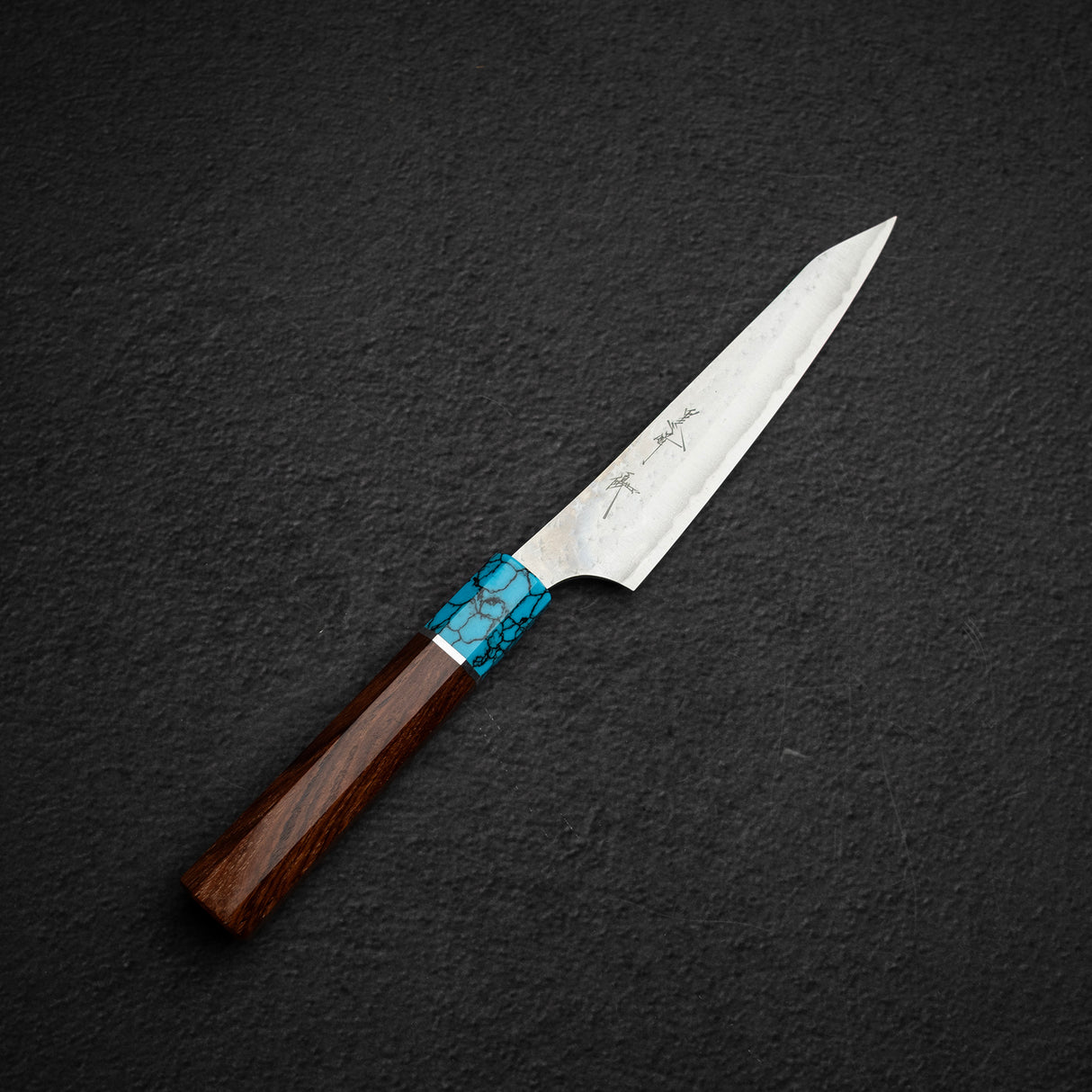 黒﨑打刃物 国産栄 AS ペティナイフ 130mm ターコイズ口金