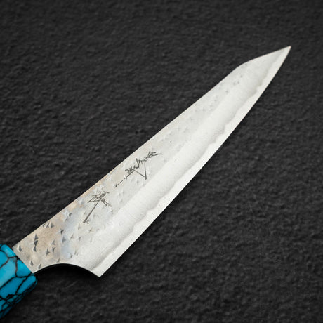 黒﨑打刃物 国産栄 AS ペティナイフ 130mm ターコイズ口金
