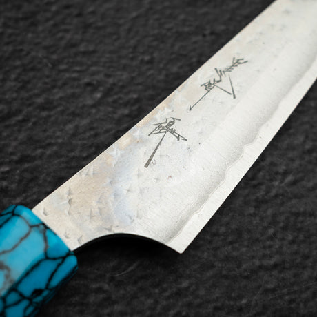 黒﨑打刃物 国産栄 AS ペティナイフ 130mm ターコイズ口金