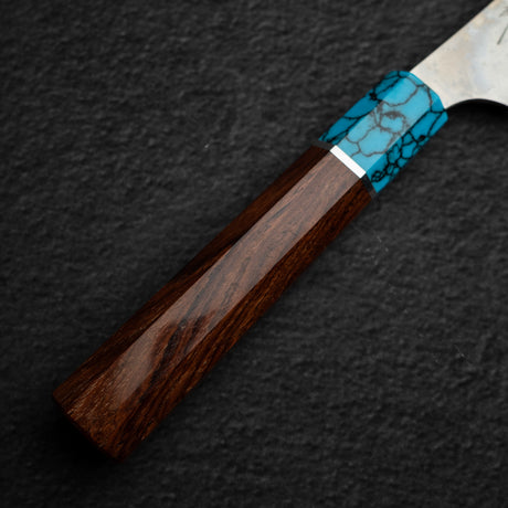 黒﨑打刃物 国産栄 AS ペティナイフ 130mm ターコイズ口金