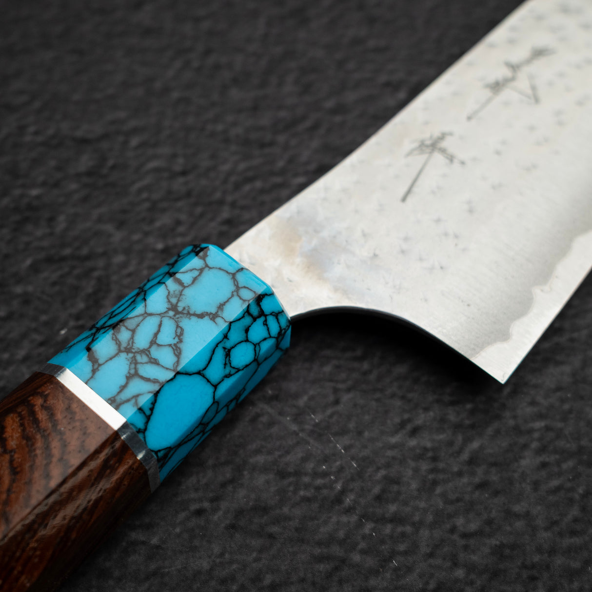 黒﨑打刃物 国産栄 AS 文化 170mm ターコイズ口金
