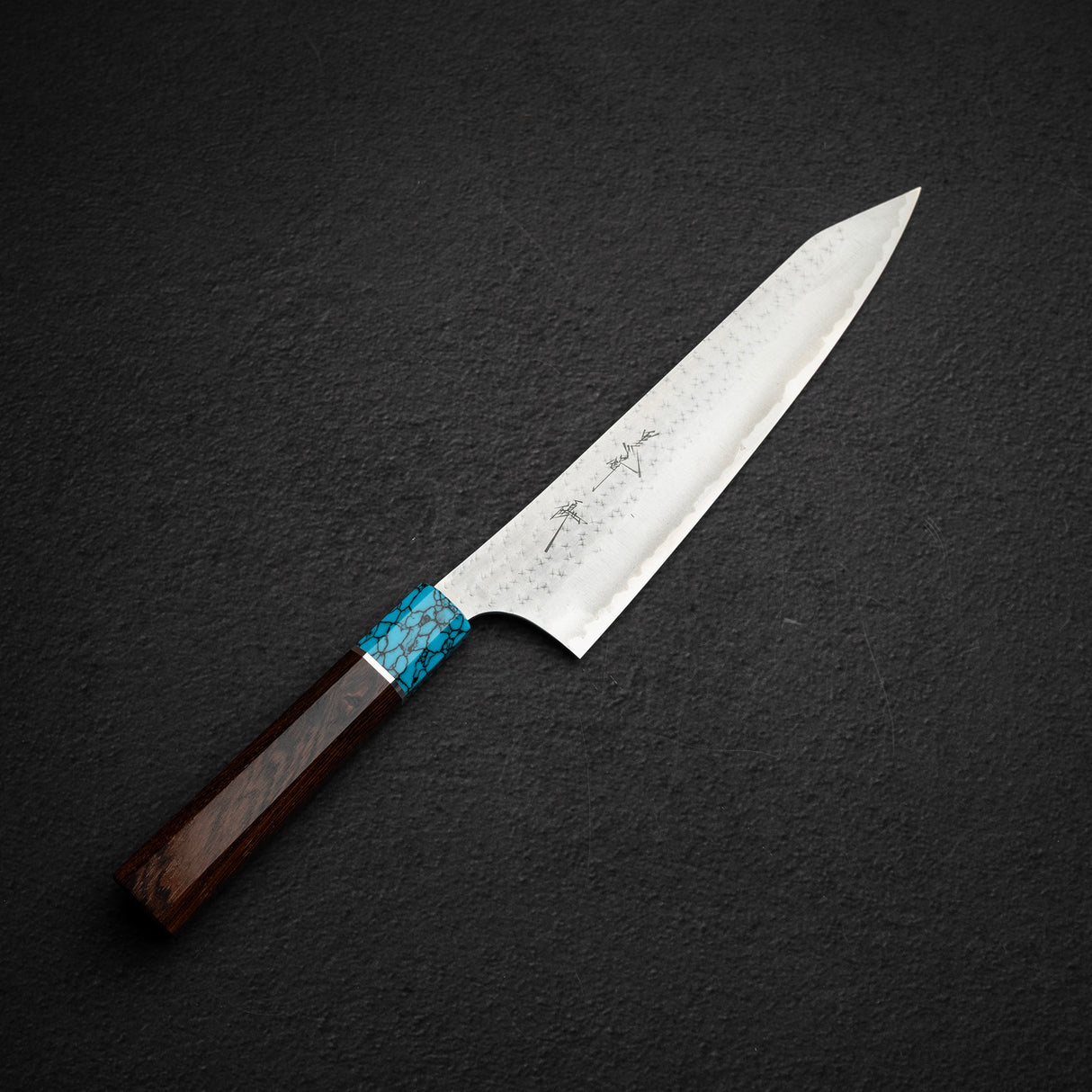 黒﨑打刃物 国産栄 AS 切付牛刀 210mm ターコイズ口金