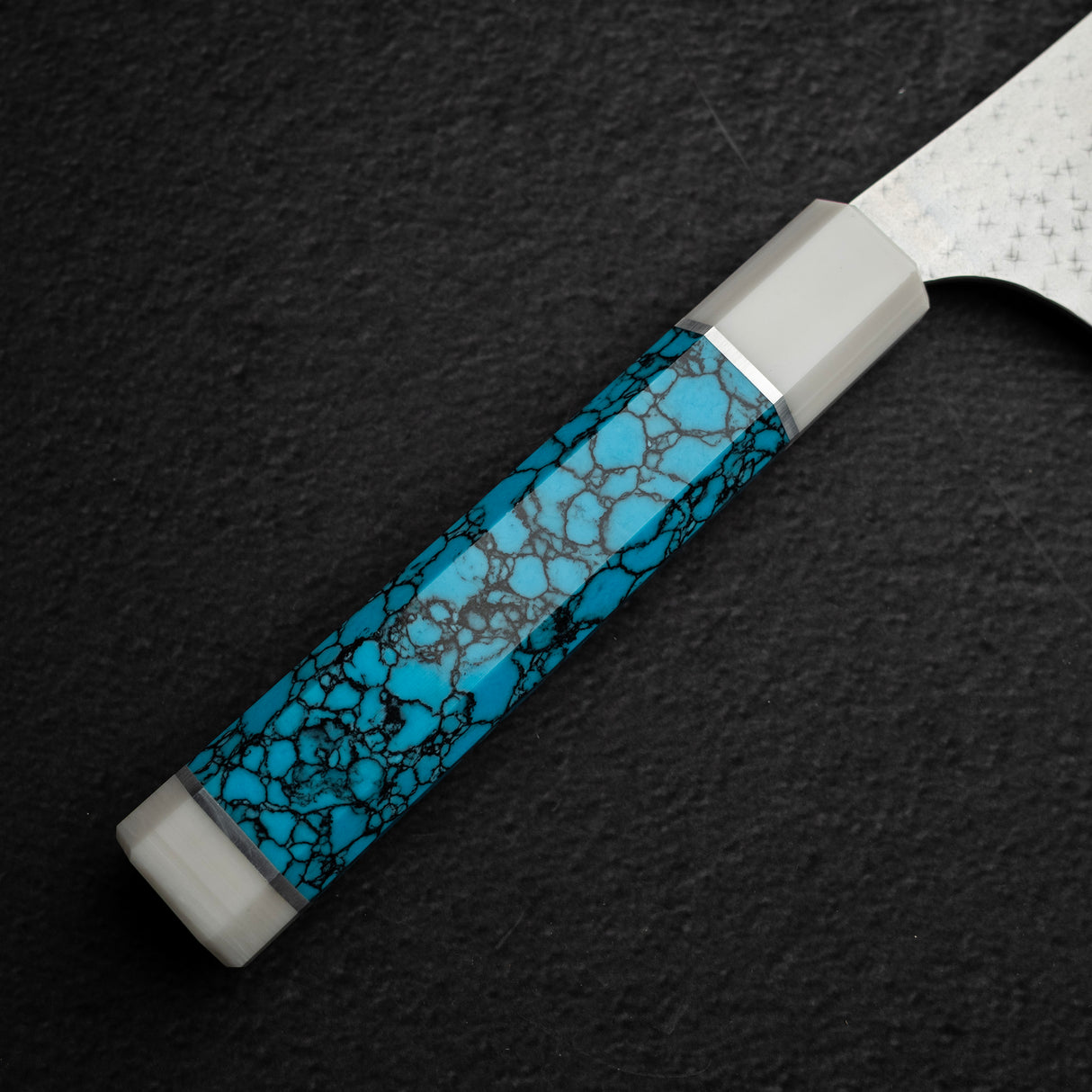 黒﨑打刃物 国産栄 青紙スーパー 切付牛刀 240mm ターコイズホワイト口金