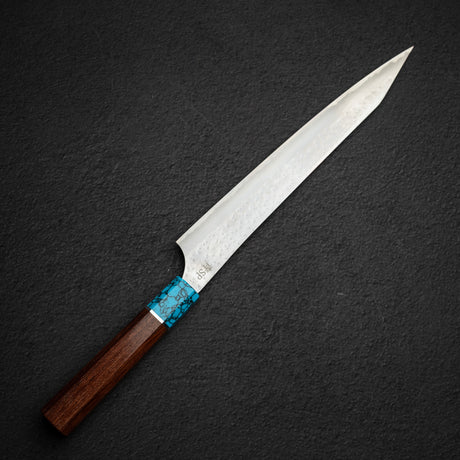 黒﨑打刃物 国産栄 AS 筋引 240mm ターコイズ口金