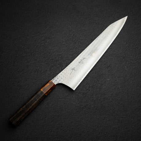 黒﨑打刃物 国産栄 青紙スーパー 切付牛刀 270mm ゴールド口金