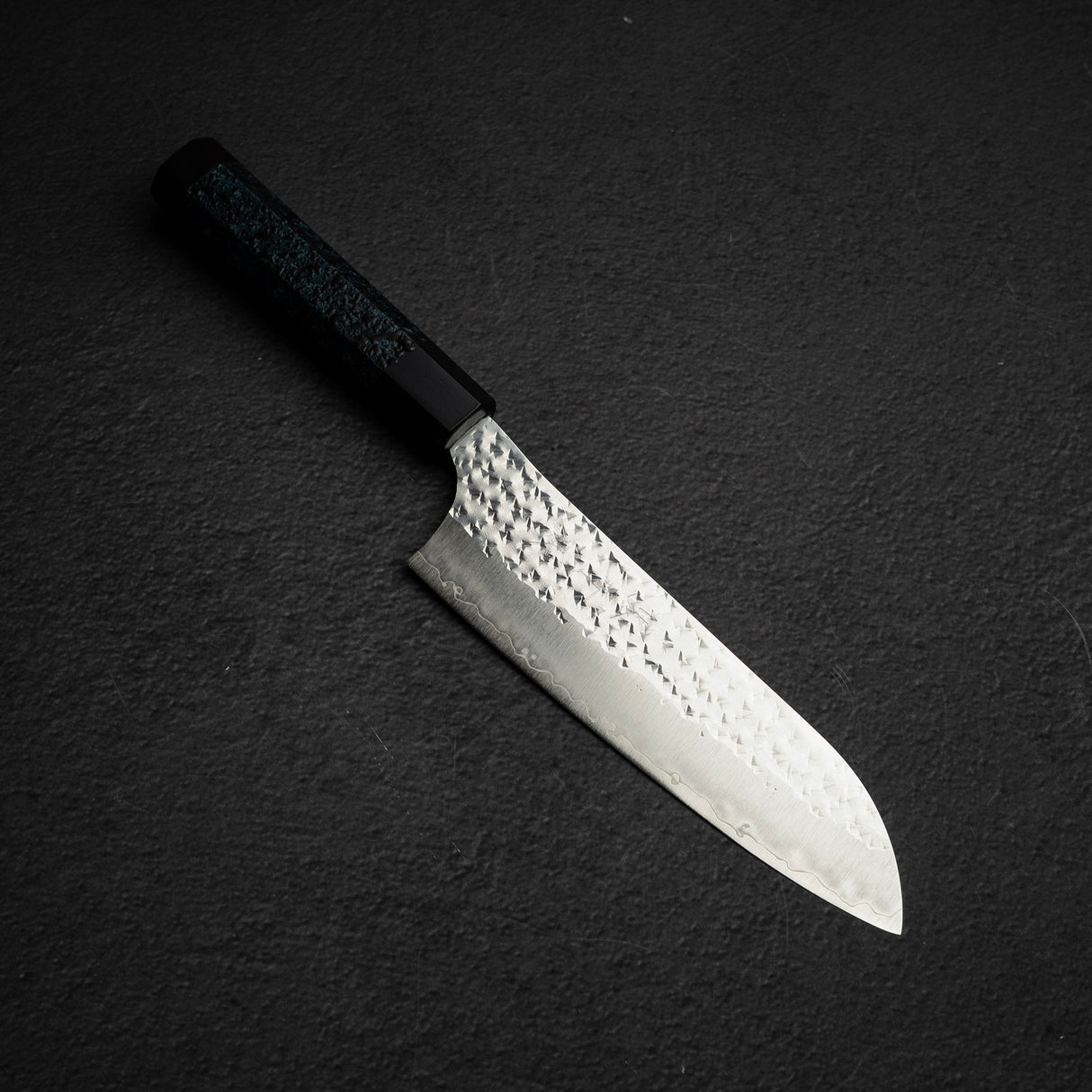 黒﨑打刃物 閃光 鋭 スーパーゴールド2 三徳 165mm 藍天目ハンドル 鞘付き