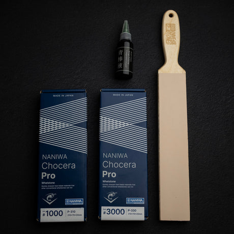 ナニワ プロフェッショナル 革砥付き 砥石セット 1000/3000