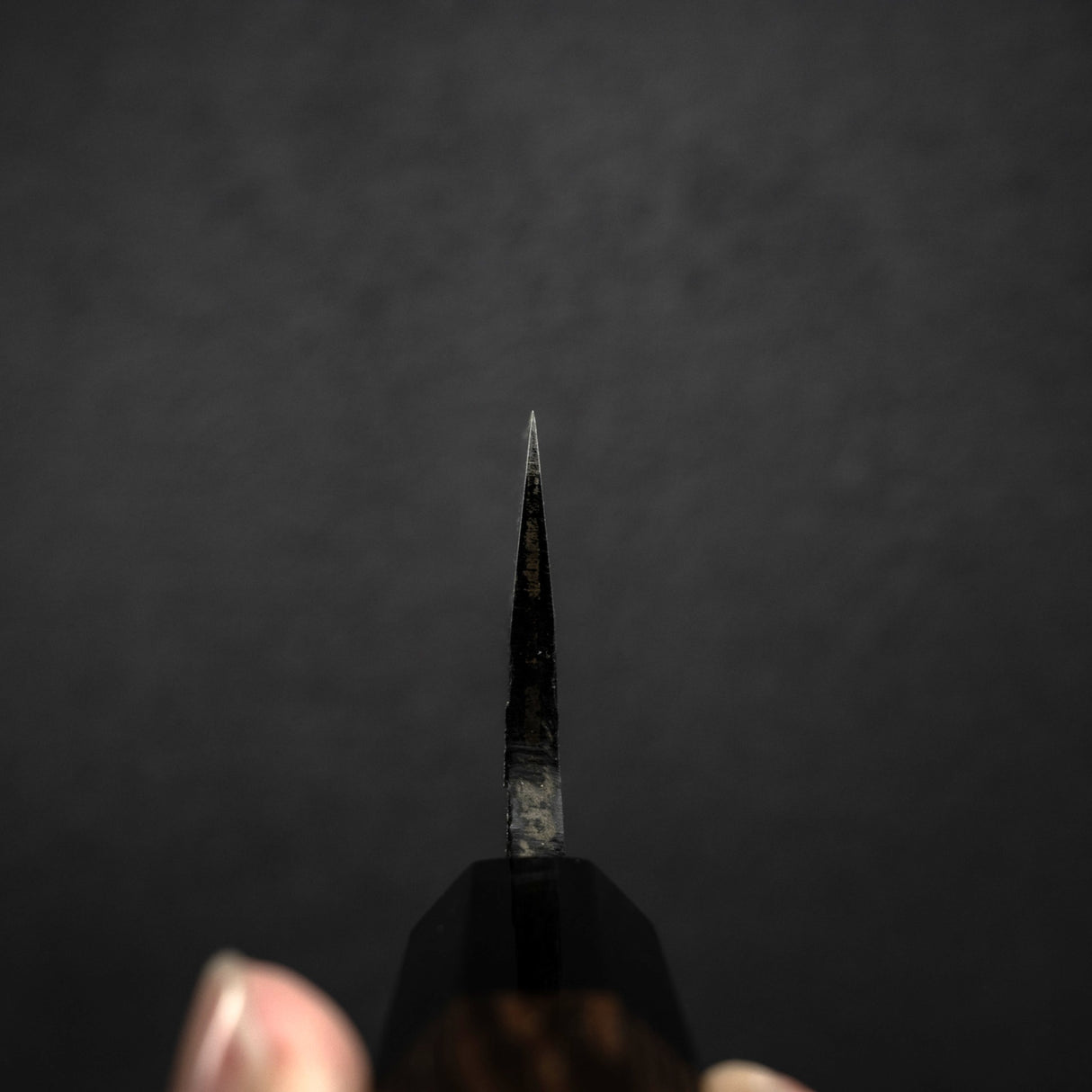 初心 黒風 青二鋼 黒打ち 切付出刃 165mm 両刃