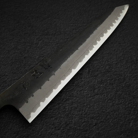 初心 蜃気楼 青紙スーパー ダマスカス 黒打ち 牛刀 240mm