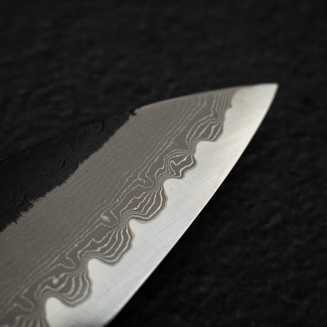 初心 蜃気楼 青紙スーパー ダマスカス 黒打ち 牛刀 240mm