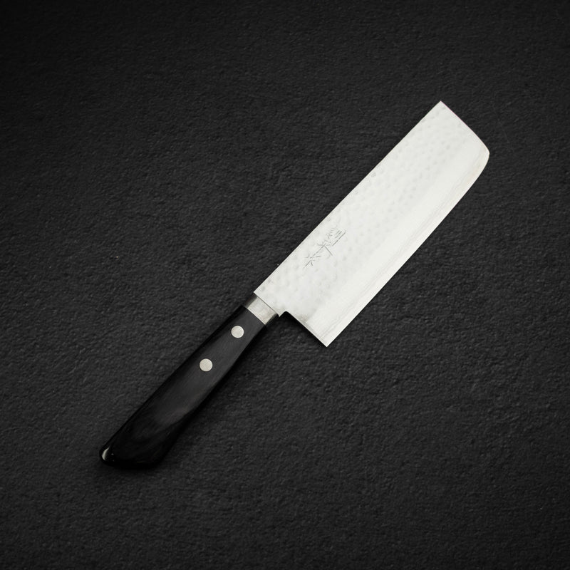増谷打刃物 黒龍 V金10号 ダマスカス 菜切 165mm