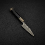 佐治打刃物 スーパーゴールド2 ブラックダマスカス ペティナイフ 90mm
