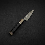 佐治打刃物 スーパーゴールド2 ブラックダマスカス ペティナイフ 90mm