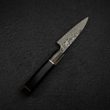 佐治打刃物 スーパーゴールド2 ブラックダマスカス ペティナイフ 90mm
