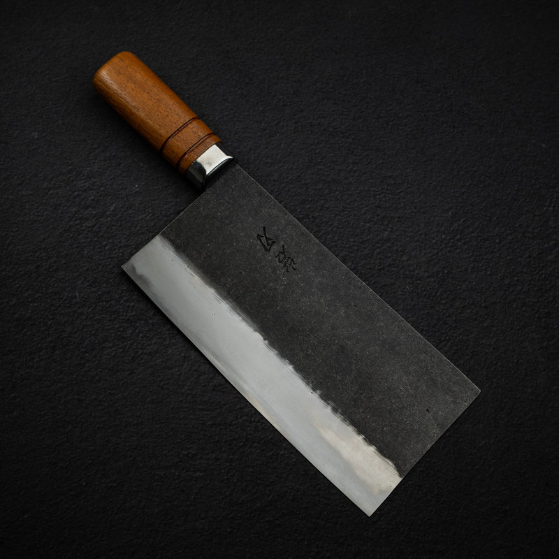 K&S 白二鋼 黒打ち 中華包丁 210mm