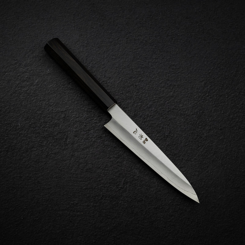 中川打刃物 銀三鋼 ワイドベベル 霞 ペティナイフ 150mm