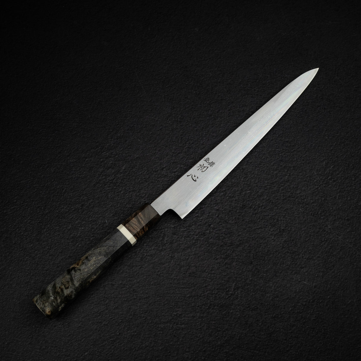 初心 x 中川打刃物 青一鋼 ダマスカス 筋引 240mm