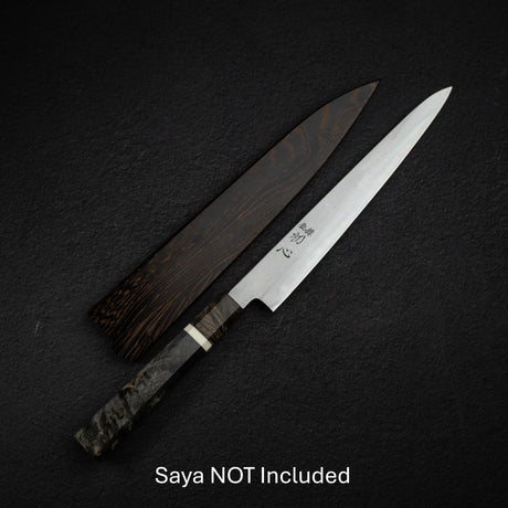 初心 x 中川打刃物 青一鋼 ダマスカス 筋引 240mm