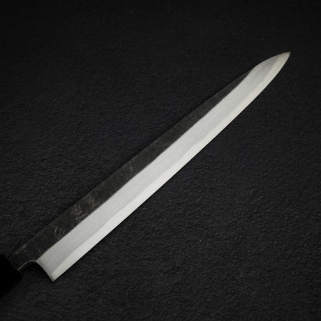 初心 x 明神利器制作所 白鷺 青二鋼 黒打ち 柳刃 300mm