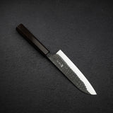 安立打刃物 青紙スーパー 黒打ち 槌目 三徳 170mm
