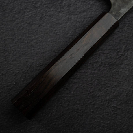安立打刃物 青紙スーパー 黒打ち 槌目 三徳 170mm