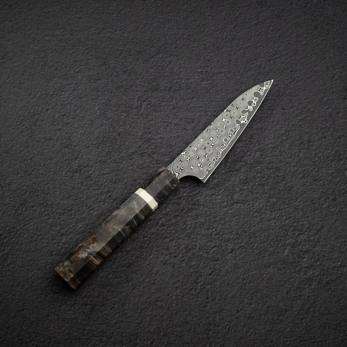 二唐刃物鍛造所 暗門 SG2 雨滴ダマスカス ペティナイフ 120mm