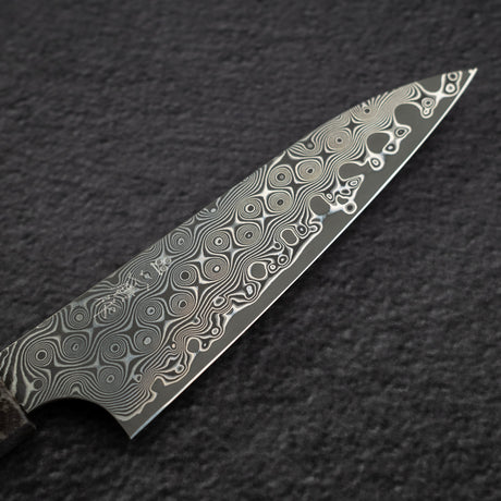 二唐刃物鍛造所 暗門 SG2 雨滴ダマスカス ペティナイフ 120mm
