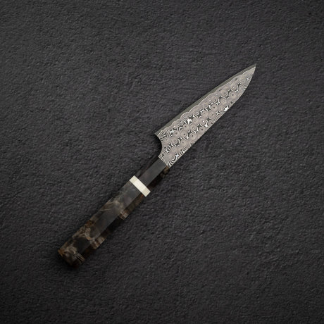 二唐刃物鍛造所 暗門 SG2 雨滴ダマスカス ペティナイフ 120mm