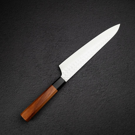 青木刃物製作所 スーパーゴールド2 槌目 ダマスカス 牛刀 210mm