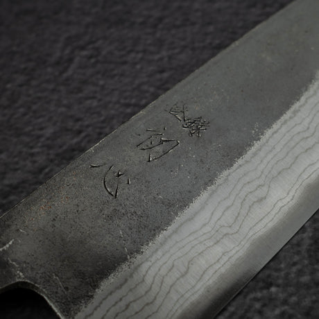初心 雲影 青二鋼 黒打ちダマスカス 牛刀 210mm ブラックチャカテ柄