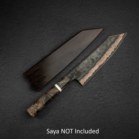 初心 x 二唐刃物鍛造所 悦び SLD鋼 銅ダマスカス 切付牛刀 210mm