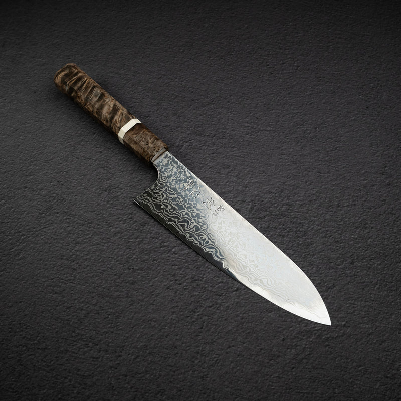 初心 銀河 ATS34 ダマスカス 三徳 180mm