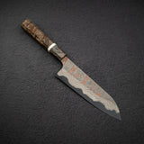 初心 x 二唐刃物鍛造所 彩り 青二鋼 レインボーダマスカス 三徳 180mm