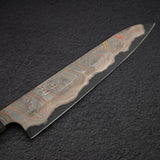 初心 x 二唐刃物鍛造所 彩 青二鋼 レインボーダマスカス 牛刀 240mm