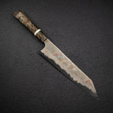 初心 x 二唐刃物鍛造所 彩り 青二鋼 レインボー ダマスカス 切付牛刀 240mm