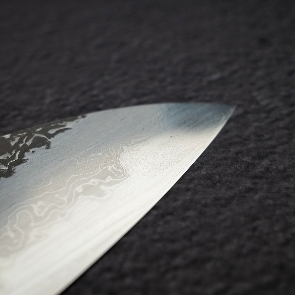 増田 吉秀 青一鋼 黒染めダマスカス 牛刀 220mm