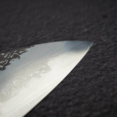 増田 吉秀 青一鋼 黒染めダマスカス 牛刀 220mm