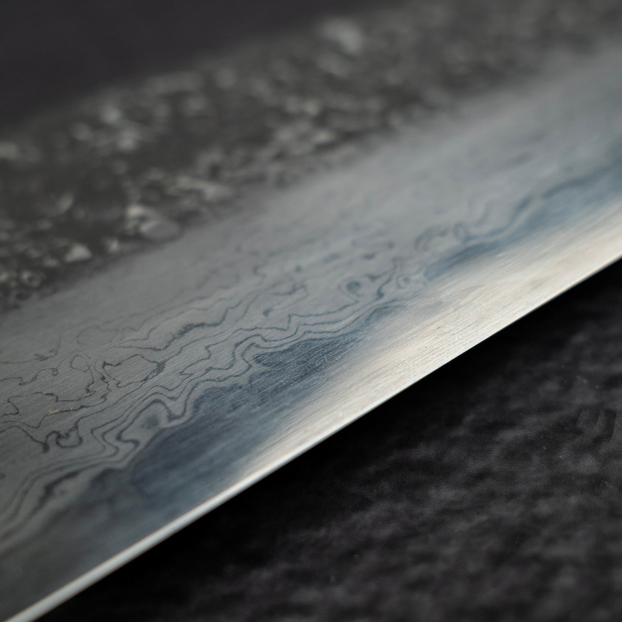 増田 吉秀 青一鋼 黒染めダマスカス 牛刀 220mm