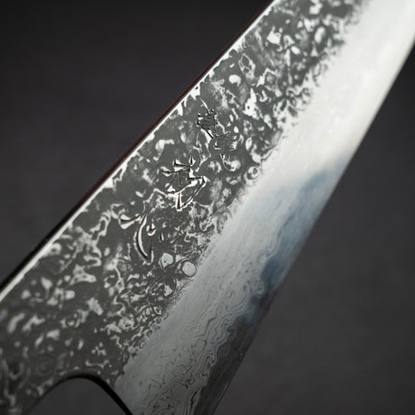 増田 吉秀 青一鋼 黒染めダマスカス 牛刀 220mm